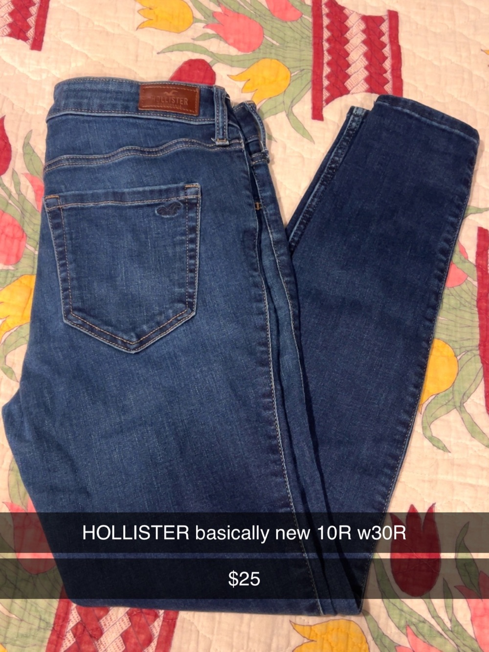 Hollister Women's Dark Blue Slim Jeans